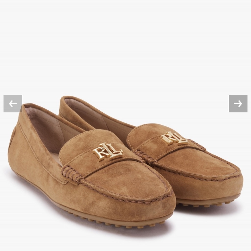 Ralph Lauren  barnsbury Women's Brown Suede Loafers